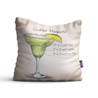 Almofadas Com Frases Drinks Bege 35x35cm Kit 4un