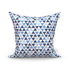 Almofadas Decorativas Branca e Azul Composê 45cm x 45cm com Z