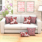 Almofadas Decorativas Para Colorida Vermelho Triângulo Floral