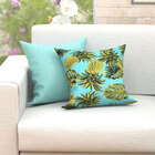 Almofadas Decorativas Para Sala Abacaxi Tropical Azul Tiffany