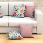 Almofadas Decorativas Para Sala Azul Tiffany Composê Floral 4