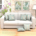 Almofadas Decorativas Para Sala Azul Tiffany Composê Listras