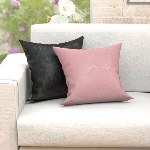 Almofadas Decorativas Para Sala Composê Rosa Medalhão 45cm X