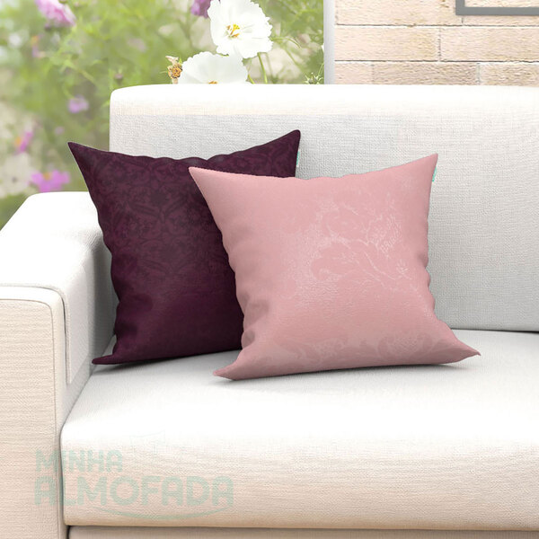 Almofadas Decorativas Para Sala Composê Vinho Medalhão 45cm X