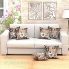 Almofadas Decorativas Para Sala Floral Bege Marrocos 45cm X 4