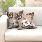 Almofadas Decorativas Para Sala Floral Bege Marrocos 45cm X 4