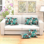 Almofadas Decorativas Para Sala Floral Verde Esmeralda 45cm X