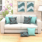 Almofadas Decorativas Para Sala Medalhão Composê Azul Tiffany