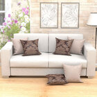 Almofadas Decorativas Para Sala Medalhão Tabaco Composê 45cm