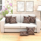 Almofadas Decorativas Para Sala Medalhão Tabaco Jacquard 45cm