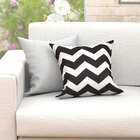 Almofadas Decorativas Para Sala Preto Chevron Composê 45cm X