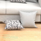 Almofadas Decorativas Para Sala Preto Triângulo Composê 45cm