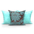 Almofadas Decorativas Tiffany e Medalhão Azul 45cm x 45cm com