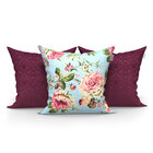 Almofadas Decorativas Vinho Medalhão e Essenciale Azul Tiffan