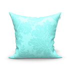 Almofadas Para Sala  Azul Tiffany Medalhão Jacquard 45cm X 45