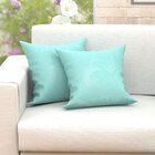 Almofadas Para Sala  Azul Tiffany Medalhão Jacquard 45cm X 45