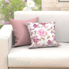Almofadas Para Sala Floral Rosa Composê 45cm X 45cm 4 Unidade