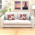 Almofadas Para Sala Floral Vermelho Composê 45cm X 45cm 4 Uni