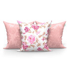 Almofadas para Sofá Rosê Medalhão e Rosa Floratta 45cm x 45cm