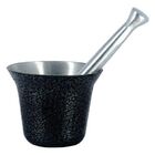 Almofariz Alumínio Polido Craqueado Socador De Alho Grande -