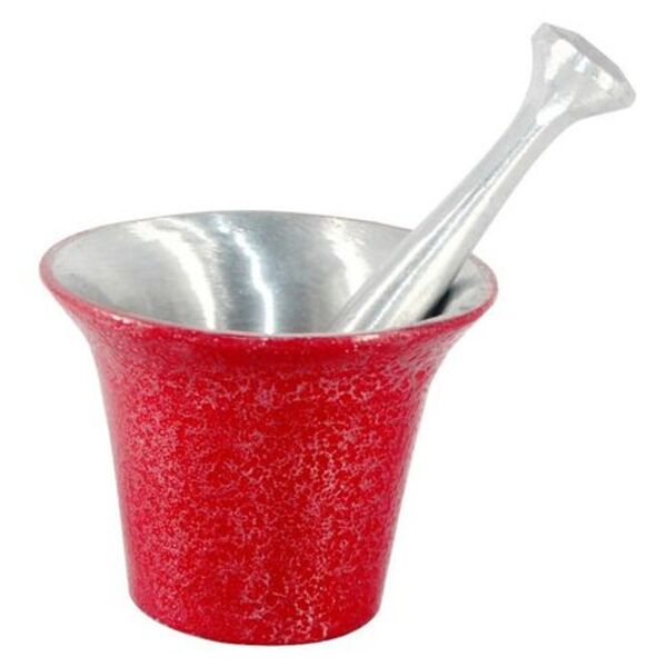 Almofariz Alumínio Polido Craqueado Socador De Alho Grande -