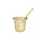 Almofariz Em Bronze Socador De Alho 9 Cm