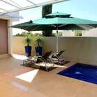 Alumínio Ombrelone Tecido Verde 3,40×3,40m Lateral Quadrado S