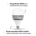 Alut - Kit 10 Lampada Led Bulbo Hp 100w 6500k Branco Frio E27