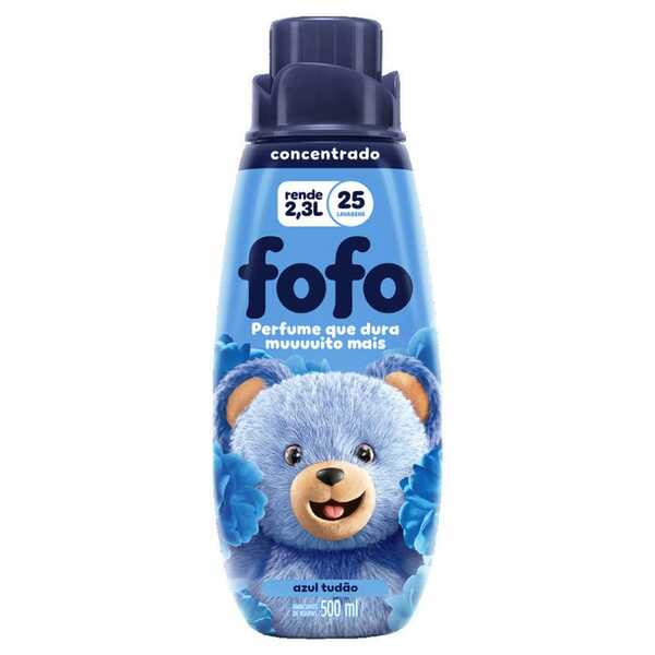 Amaciante De Roupa Fofo Concentrado 500ml Azul Tudao