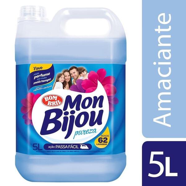 Amaciante Mon Bijou Passa Fácil Pureza 5l - Embalagem Com 4 U