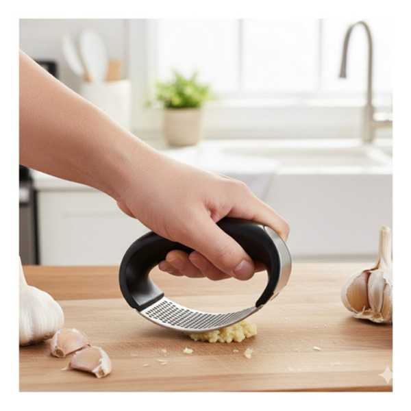Amassador Triturador Espremedor De Alho Inox Manual Cozinha