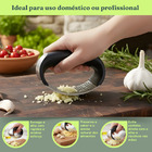 Amassador Triturador Espremedor De Alho Inox Manual Cozinha