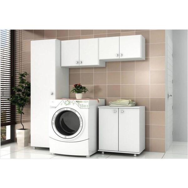 Ambiente Para Lavanderia 04 Peças Branco - Tecno Mobili
