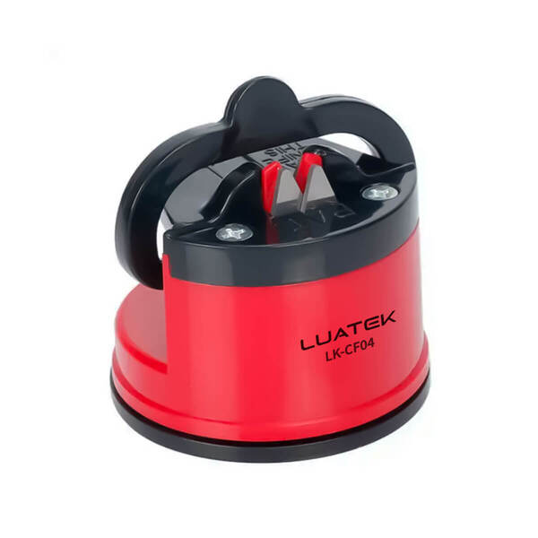 Amolador Afiador De Facas Com Ventosa - Vermelho