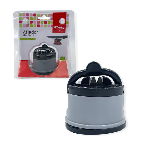 Amolador E Afiador De Facas Tesoura Canivete Com Ventosa
