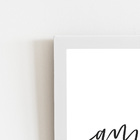 Amor Palavra Frase Minimalista Quadro Moldura Branca 60x40cm