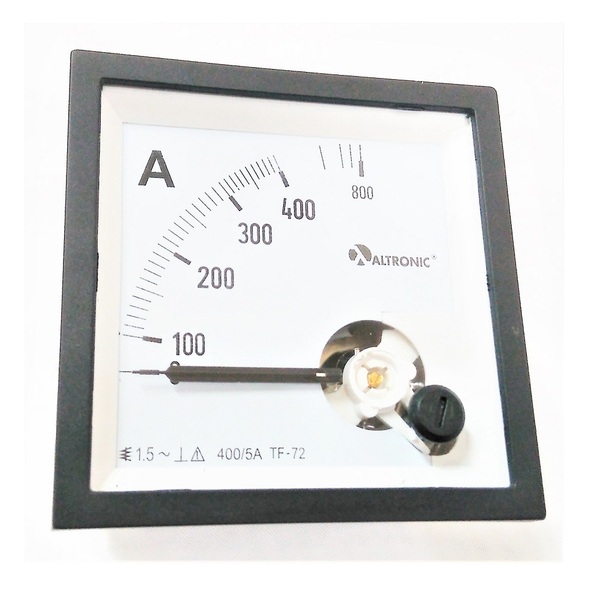 Amperímetro Analógico Embutir 72x72mm 400/5a Medição Indireta