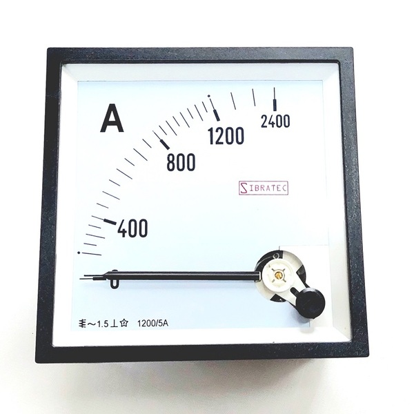 Amperímetro Analógico Embutir 96x96mm 1200/5a Medição Indireta