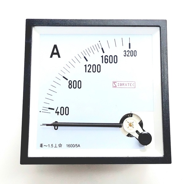 Amperímetro Analógico Embutir 96x96mm 1600/5a Medição Indireta