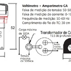 Amperímetro E Voltímetro Digital 22mm 0-100a 50-500vca Altron