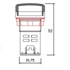 Amperímetro E Voltímetro Digital 22mm 0-100a 50-500vca Altron