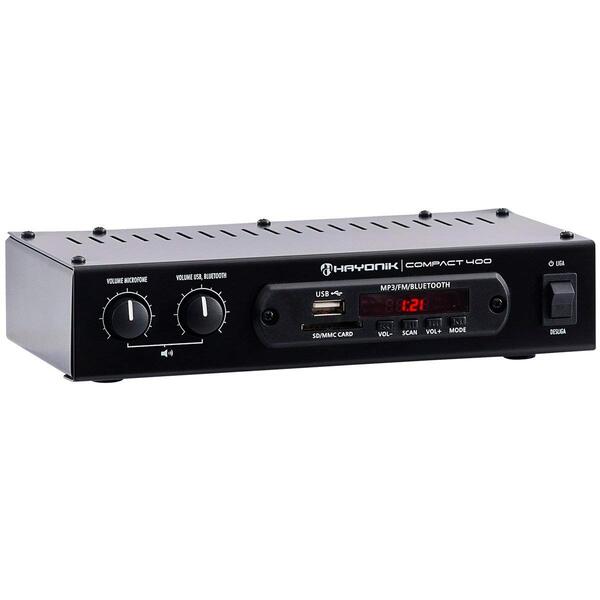 Amplificador 40w Com Bluetooth Compact 400 Preto Hayonik
