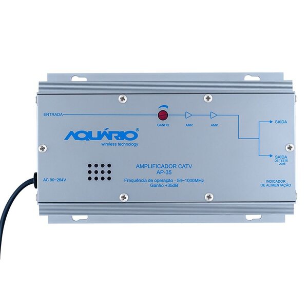 Amplificador De Potencia Aquario Ap-35 Catv 54-1000mhz 35db