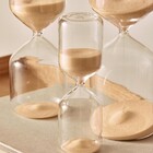 Ampulheta 15 Minutos Vidro Bege 16x5cm Mart