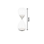 Ampulheta Branca Em Vidro 09604 Mart