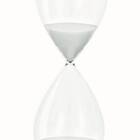 Ampulheta Branca Em Vidro 09604 Mart