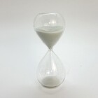 Ampulheta Branca Em Vidro 09604 Mart