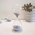 Ampulheta Cinza Em Vidro 09601 Mart