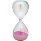 Ampulheta De Vidro Tempo Com Areia Rosa Moderno Para Enfeite
