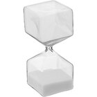 Ampulheta Decorativa Areia Branca Vidro 14x6x6cm Enfeite